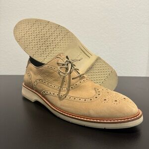 Cole Haan Morris Grand OS Wingtip Oxford Shoes Tan Suede Leather Men’s Size 9.5